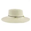 Wide Brim Hats Women Hat Breathable Summer Washable Sunscreen Stylish Classic Flat Dome Straw Sun