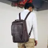 Sac à dos grande capacité Sports de plein air voyage pochette d'ordinateur étudiant hommes en cuir PU affaires