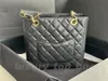 10A high quality 25.5m women's chain shoulder bag Leather caviar sheepskin women's shopping bag classic Hangbag tote bag Fashion Bags