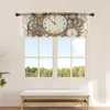 Curtain Clock Gear Steampunk Metal Short Sheer Window Tulle Curtains For Kitchen Bedroom Home Decor Small Voile Drapes