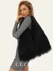 Torby wieczorowe Cezira moda zima sztuczne futro torebka na ramię kobiety Kobiety magnetyczne zamknięcie guziki duże miękkie pluszowe torebka Young Y2K
