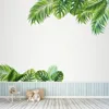 Flores decorativas folhas de palmeira parede removível reutilizável autoadesivo decoração de folhas de árvore para sala de estar cozinha quarto decoração de casamento