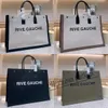 Rive Gauche Designer Tote Sacs Grande Capacité Plage Sac À Main Sac de luxe Femme noir Lin Ravel Satchel Portefeuille Shopping Totes Portefeuilles