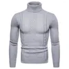 Men's Sweaters Comfy Fashion Holiday Vacation Sweater Knit Top Cardigan Turtleneck Long Sleeve Slight Stretch Solid Color