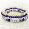 MG0161 Strand AAA Grade Rutilated Quartz Bracelet Amethyst Clear Quartz Citrine Yoga Mala Beads Jewelry 4 mm Mini Gemstone Bracele3107