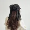 Ny chiffong bowknot hårnålar Barrettes Women Girl Wedding Long Ribbon Korean Hair Clip Hair Grip Ponytail Clip Hair Accessories