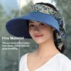 Chapeaux à large bord Coton Lin Femmes Sunhat Sunproof Coloré Coupe-vent Respirant Pliable Randonnée en plein air Voyage Sunbonnet Cap Kaki