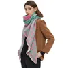 Foulards à boucle pour femmes, écharpe d'hiver, gris, rouge, rose, imprimé léopard