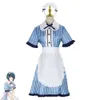 Cosplay Anime déesse café terrasse Shiragiku Ono Riho Tsukishima Ami Tsuruga Ouka Makusa Cosplay Costume perruque Sexy femme femme de chambre uniforme