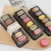 Gift Wrap Box Boxes Mini Container Cake Trays Candy Macarons Plastic Macaron Chocolate Packaging Clear Favor Cookie Party Snack