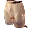 Meias masculinas óleo brilhante ultra fino sheer 1d meia-calça com pênis tronco bainha meias nylons collants meias sissy underw283e