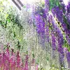 12PCS Artificial Wisteria Flowers 75 cm 110 cm Fake Wisteria Vine Vine Long Hanging Flower Wewnienia świąteczne na wesele przyjęcie urodzinowe 6 Colo cudl