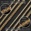 Gold Sier VVS Moissanite Iced Out Chains Diamond Cluster Tennis Chain Necklace for Mens Womens 3mm 4mm 5mm