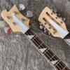 Cor de madeira natural Doubleneck Ric marca guitarra com frete grátis rápido