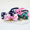 Dog Apparel Lovely Collar Bell Fabric Puppy Pet Bow Tie Heart Bells Butterfly Jewelry Adjustable Cat 1Piece