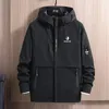 Herrenjacken, schwarze Yak-Jacke, dünnes Polyester, Frühling und Herbst, winddicht, Windjacke, Sport-Strickjacke mit Kapuze 231016