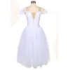 Stage Wear Blanc Romantique Ballerine Longue Robe De Ballet Swan Lake Dance Costumes De Fée