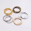 Keychains 100Pcs/Pack 30MM Round Chrome Bronze Gold Color Accessories Metal Key Ring Split Rings Unisex Keyrings Keyfob For DIY