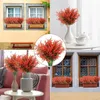 Fiori decorativi Lavanda artificiale floccata Fascio di plastica Piante finte Bouquet di briglie per matrimoni Interni ed esterni per la casa
