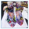 KMS шелковый шарф Tribal Journey, атласный квадратный шарф, шелковая шаль, женская, 88, 88 см, 40G274q