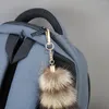 Chaveiros Racoon Fur Cauda Chaveiro Exagerado Berserk Cute Chain Bags Charme Animal Casal Bolsa Presente Pingente Chave Lanya Acessórios