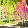 12PCS Artificial Wisteria Flowers 75 cm 110 cm Fake Wisteria Vine Vine Long Hanging Flower Wewnienia świąteczne na wesele przyjęcie urodzinowe 6 Colo cudl