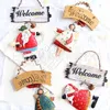 Factory Outlet Decorative pendant nostalgic resin rattan ring old man European decorative Christmas tree scene layout