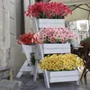 Decorative Flowers 2pcs Artificial Flower Five Pronged Violet Outdoor Uv Resistant Fake Simulated For Porch Decoration