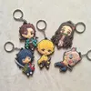 Sleutelhangers Anime Demon Slayer Kimetsu Geen Yaiba Sleutelhanger Dubbelzijdige sleutelhanger Autotashanger Figuursleutelring Mix 30pcs lot Wholesa284c