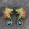 Boucles d'oreilles à clous, marque rétro européenne et américaine, Style Lion délicat et élégant