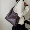 Boodschappentassen LEFTSIDE Mode Leren draagtas voor dames Neigt vrouwelijk Eenvoudig Grote schoudertas met hoge capaciteit Handtassen en portemonnees 231016