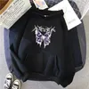 Women's Hoodies Casual Sweatshirt Gothic Punk Butterfly Print Fall Oversized Pullover Top Y2K Men Women Vintage Clothing