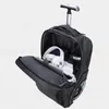 Malas Homens Travel Trolley Mochila Rolling Bagagem Bag com Rodas Business Wheeled Cabin Carry On