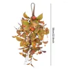 Decoratieve bloemen herfstkrans oogstfestival slinger bessenbladeren uiterlijk deur muur opknoping Thanksgiving Day huisdecoratie