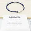 MG0148 Whole Ntural Lapis Lazuli Anklet Handamde Stone Women's Mala Beads Anklet 4 mm Mini Gemstone Jewelry2620