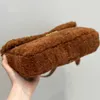 Дизайнерские сумки на плечо, роскошные берберские флисовые женские сумки Baguette Square Wallet, женские сумки высокого качества из натуральной кожи