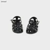 Luxury dzieci Sandals Sandals Childrens Boys Girls Buty Rozmiary 26-35 Złoty Not Dekoracja niemowlęta czarne kapcie, w tym marka pudełka na buty