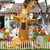 Halloween Toys Ourwarm 8ft Halloween Uppblåsbart Döda träd med Ghost Pumpkins gravsten LED -lampor Blow Up Decor Waterproof Outdoor Yard Toys 231016