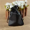 Shopping Bags 50pcs/lot White Satin Drawstring Pouches For Jewelry Makeup Underwear Gift Packaging Bag Home Storage Sacks Custom