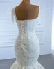 2024 Luxury Mermaid Wedding Dresses For Women One Shoulder Crystal Tassel Lace Bridal Bride Gowns Customed Vestidos de Noiva