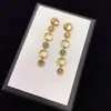 Orecchini pendenti vintage da donna con lettera orecchini con diamanti orecchini firmati accessori per gioielli da donna regalo di nozze di compleanno