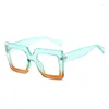 선글라스 OULYLAN 여성 패션 방지 파란색 라이트 안경 프레임 남성 트렌디 한 듀얼 ccolor 투명 사각형 대형 컴퓨터 Eygglasses