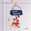 Colgante decorativo de salida de fábrica, anillo de ratán de resina nostálgico, diseño de escena de árbol de Navidad decorativo europeo para anciano