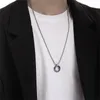 Hänge halsband mode trend legering hip-hop halsband geometri tre cirkel mäns smycken grossist