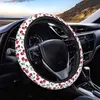 Steering Wheel Covers Cherry White Steering Wheel Covers Anti Slip Elasticity Car Accessories Steering Wheel Protector Universal 15 Inch Q231016