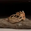 Cluster Rings Leaf Ring Högkvalitativ märkesdesigner Vine Maple Oak Branch Twig Tree Goth Jewelry