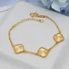 4/ 4 Leaf high quality Clover necklace Designer Pendant necklace bracelet plated 18K girl engagement accessory Anniversary Christmas gift