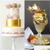 Other Festive & Party Supplies 100 Sheets/Set Imitation Gold Sier Foil Paper Leaf Gilding Diy Art Craft Birthday Party Wedding Cake De Dhnqi