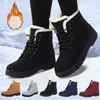 Stövlar kvinnor vinter stövlar damer snö stövlar snörning upp fotled kvinnliga non glid plysch päls skor hålla varma ankel botas plus storlek 35-43 231016