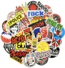52PCS Rock and Roll Music Band Assorted Sticker Waterproof Decal For Skateboard Guitar Laptop Motorcycle Car DIY9362460